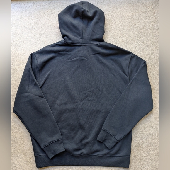 NIKE MENS JORDAN ESSENTIALS FLEECE HOODIE BLACK & GOLD - Size L - Picture 5 of 9